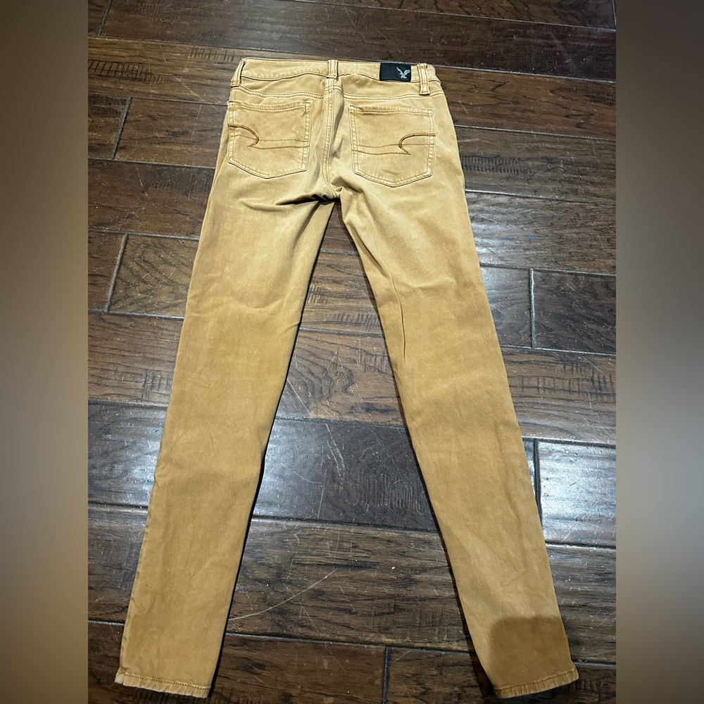 American Eagle Outfitters Camel Super Stretch Jeans Jeggings - Picture 5 of 7